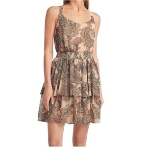 NWT Express Paisley Tiered Ruffle Fit and Flare Sleeveless Dress Size XL